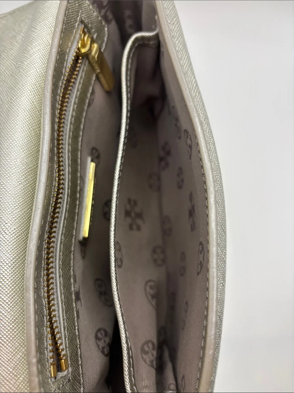 Tory Burch sleek metallic
